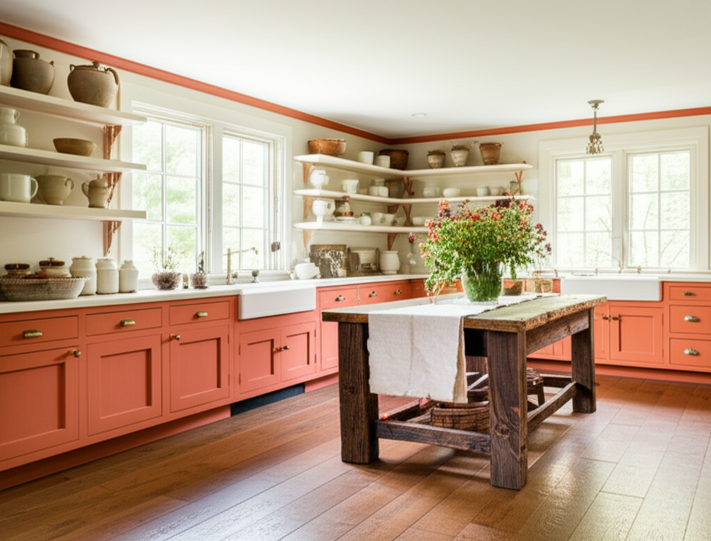 Imagem para o artigo: Farmhouse Kitchen Charm: 5 Unexpected Budget-Friendly Ideas
