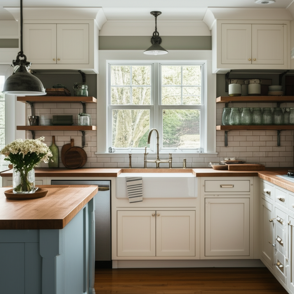 Imagem de destaque: Farmhouse Kitchen Dreams: Transform Your Builder-Grade Space