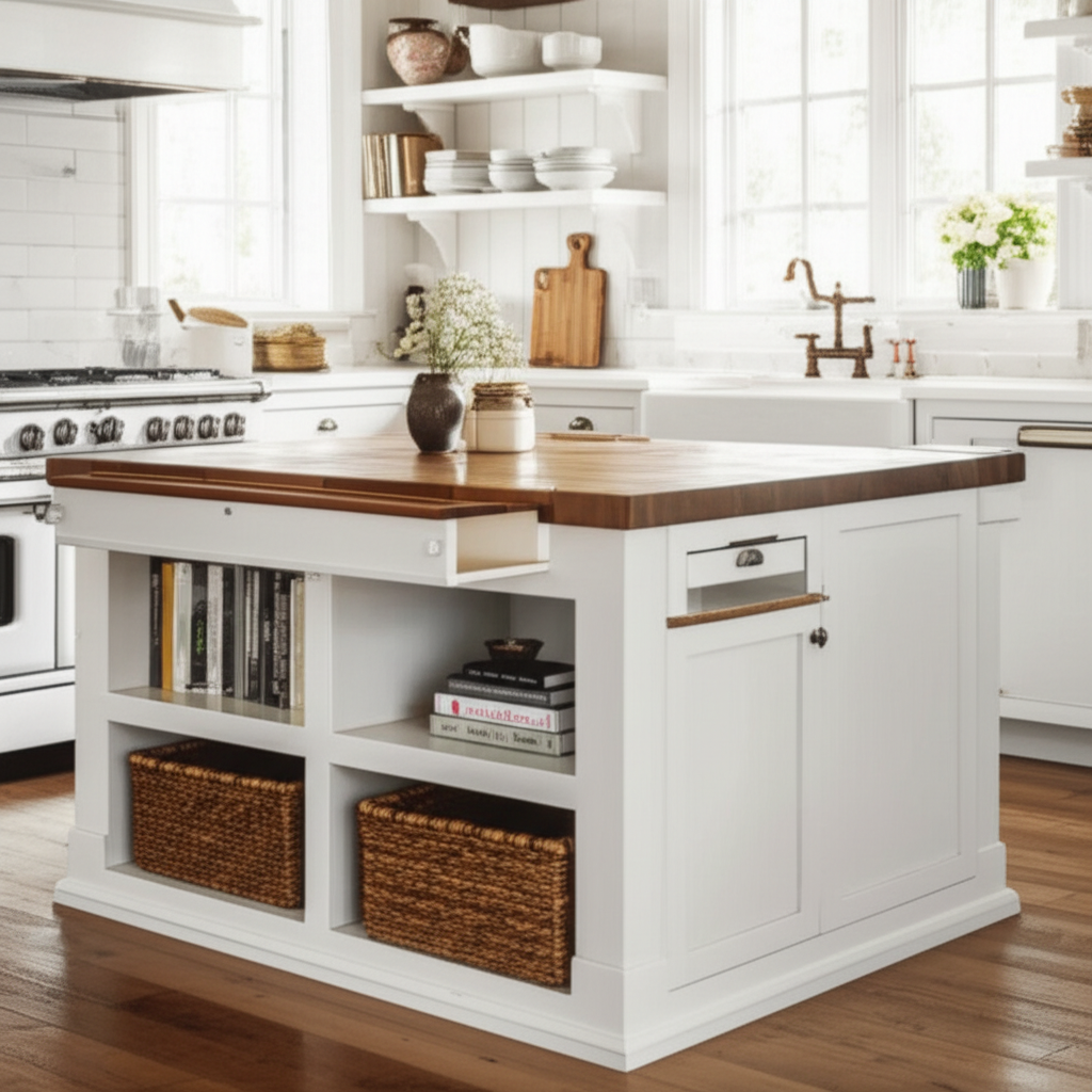 Imagem de destaque: Farmhouse Kitchen Islands: 17 Genius Storage Hacks You'll Wish You Knew Sooner