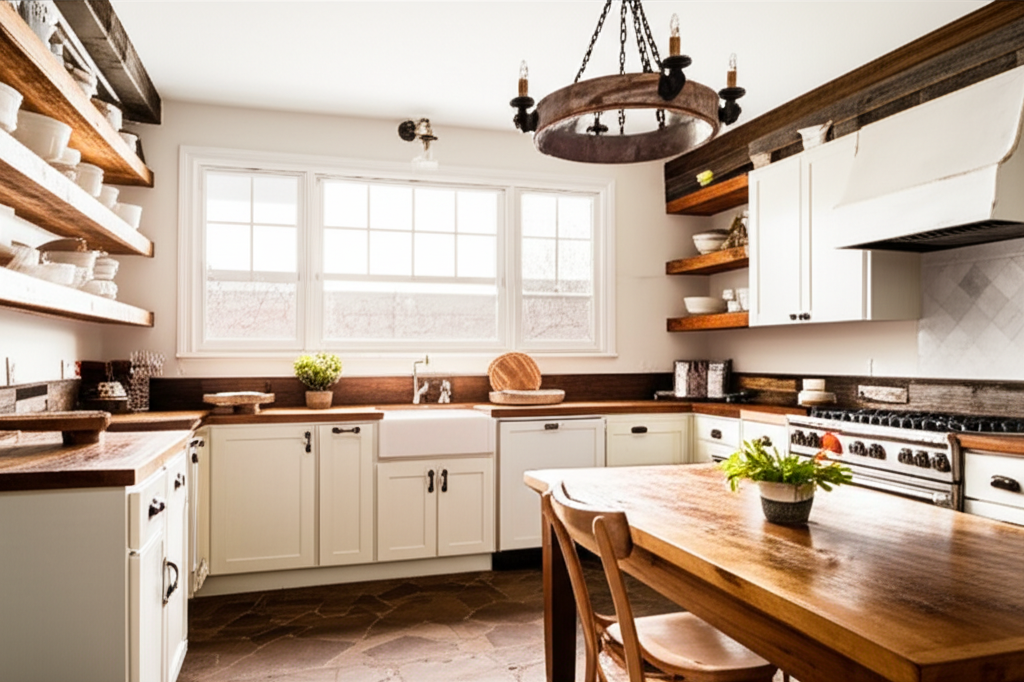 Imagem para o artigo: Farmhouse Kitchen on a Budget: 5 Insanely Chic Materials