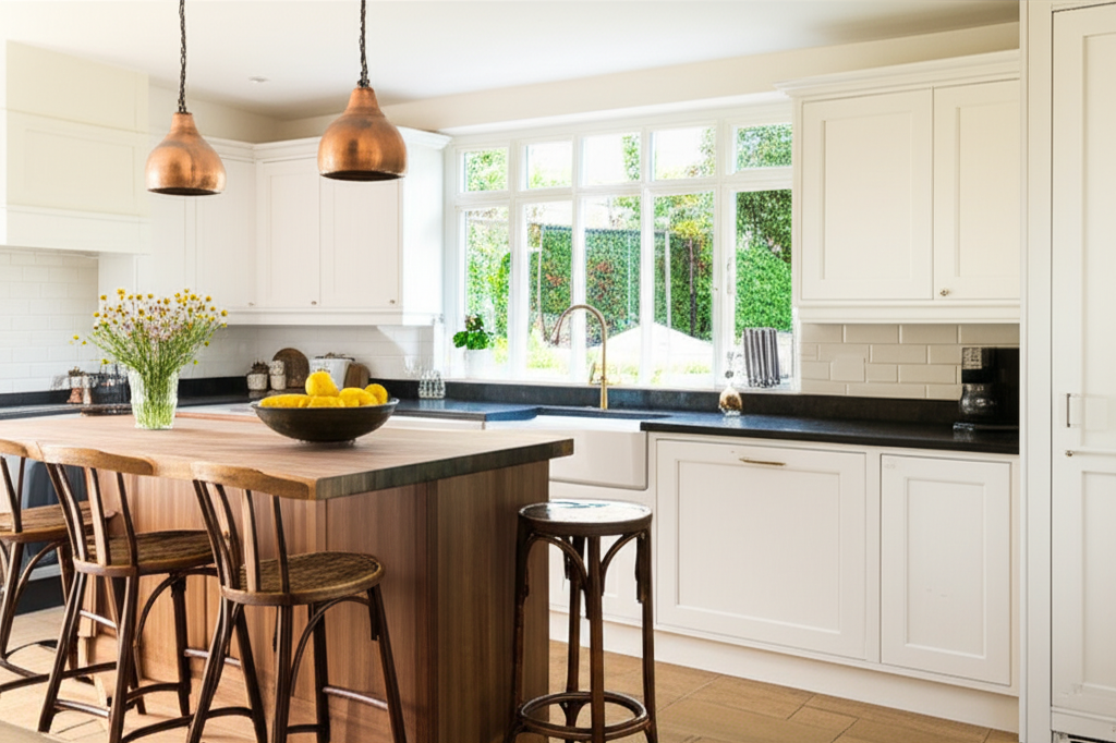 Imagem para o artigo: Farmhouse Kitchens After 40: Design Secrets for Timeless Style & Function