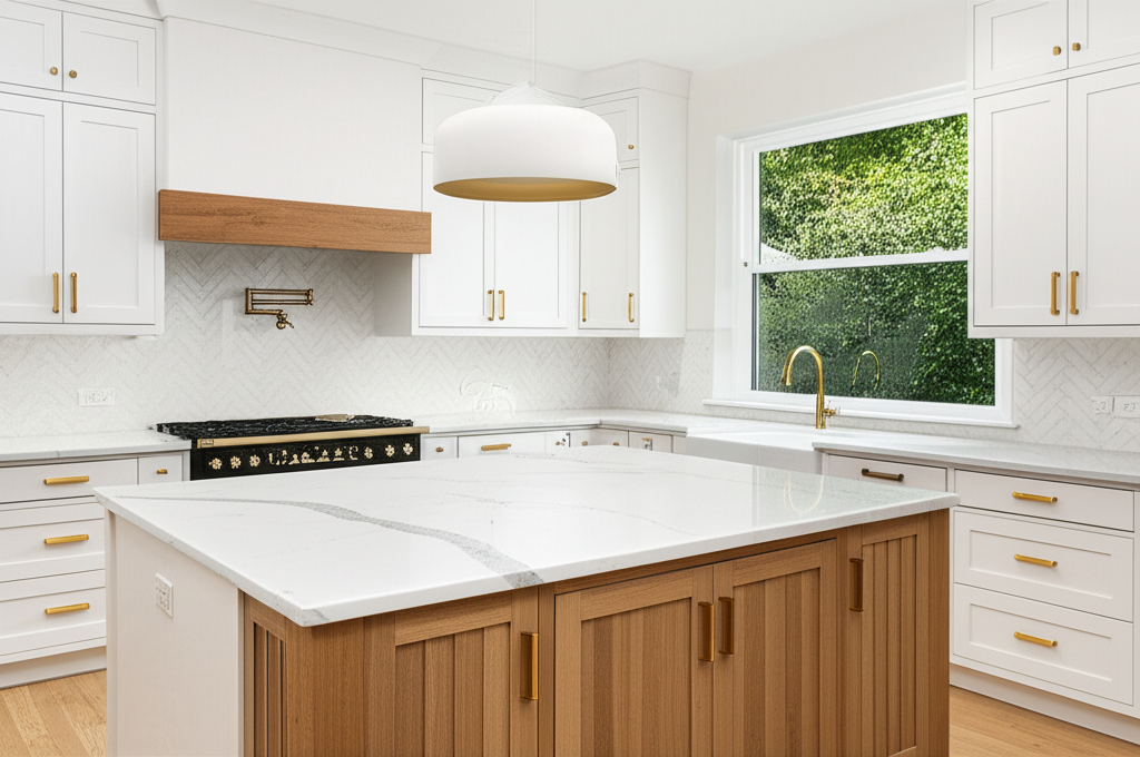 Imagem para o artigo: Farmhouse Kitchens: The #1 Material Experts Say to AVOID